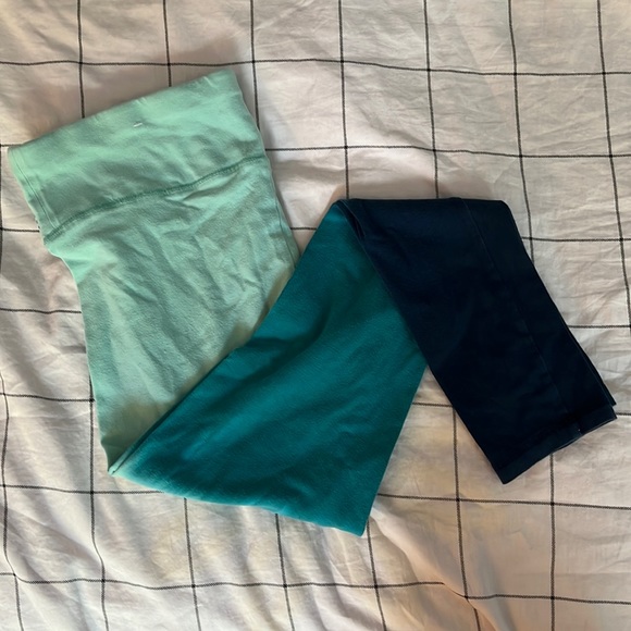 SOLD - 💎RARE💎 Justice Girls Color-Dipped Tie Dye Blue Ombre Leggings - Picture 3 of 9